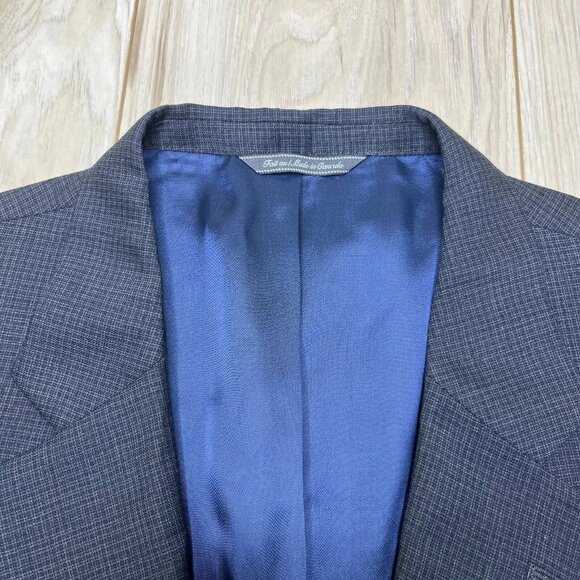 Jack Victor Mens Blue Classic Blazer Sport Coat 2 Button Suit Jacket Size 52 XL - Picture 4 of 15